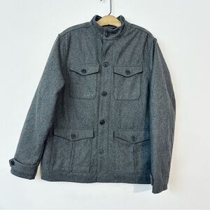 Old Navy Men's Wool Heather Gray Field Jacket men’s size Large‎